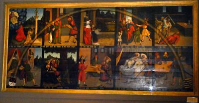 Ten commandments painting (1516) by famous German artist Lucas Cranach the Elder