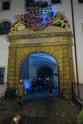 Hartenfels Castle Gate with Coat of Arms