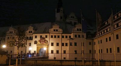 On the Torgau town side of Hartenfels Castle