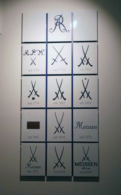 Meissen Porcelain trademark changes over 300 years