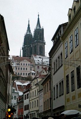 Twin spires (1909) of Meissen Cathedral (1425)