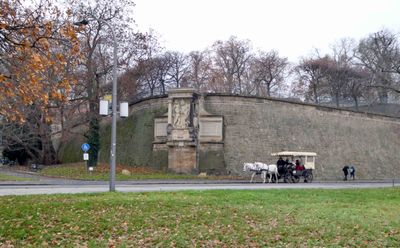 Outside the old city walls (16th century) of Dresden