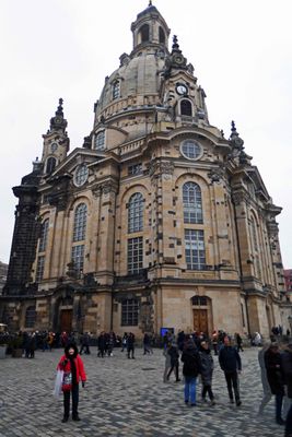 Dresden's Frauenkirche was built in 1743; destroyed in WWII; and rebuilt 1994-2005 using many original stones from the rubble