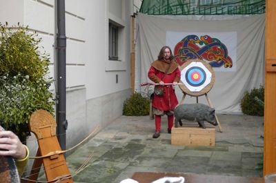 Archery booth at Medieval Christmas Market