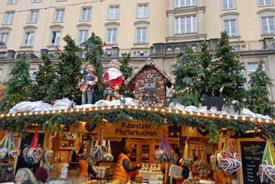 The Dresdner Striezelmarkt had the best decorated booths of the entire trip