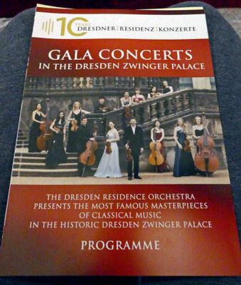 Attending a private concert at the Zwinger Palace in Dresden