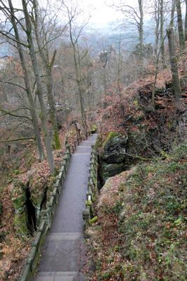 Beginning the Bastei hike of 487 steps one-way