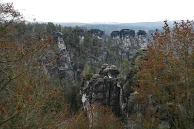 The Bastei in Germany is a sandstone rock formation created over a million years ago