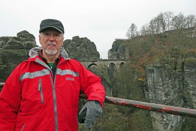 Standing in the vicinity of the ruins of Neurathen Castle
