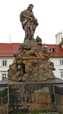 Statue of St. Vitus (1714) on the Charles Bridge in Prague