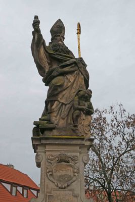 Statue of St. Augustine (1708) on the Charles Bridge