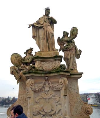 Statue of St. Francis Borgia (1710) on Charles Bridge