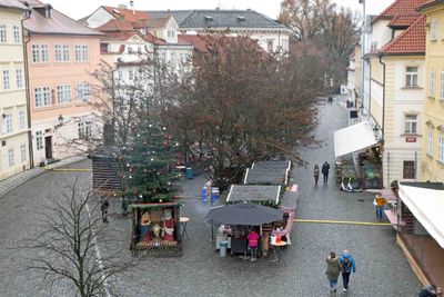 Very small Christmas Market in Prague, Czech Republic