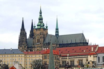 St. Vitus Cathedral (1344) is located within Prague Castle