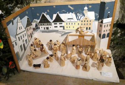 One of many handmade nativities in Prague Museum