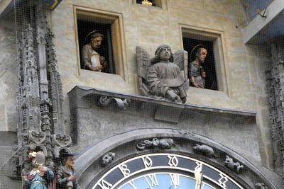 St. Barnaby and St. Matthias on the hour in Prague Astronomical Clock
