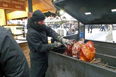 Prague Ham: it's what's for lunch at the Prague Christmas Market
