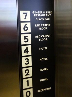 Visiting the Glass Bar on the 7th floor of the Dancing House Hotel