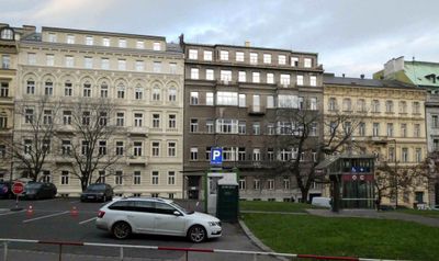 Communist-era buildings have all been updated except for the one in the middle