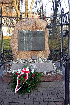 Memorial to 65,000 Jewish citizens of Krakow who were killed by Nazis in WWII