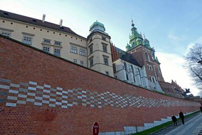 Royal Route i s lined with bricks recognizing donors for restoration of Wawel Castle