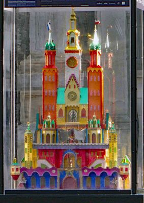 This 'szopka' (Krakow Nativity) is displayed in Saint Mary Magdalene Square in Krakow