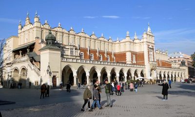 The Krakow Cloth Hall dates to the 15th Century and is one of the city's most recognizable icons