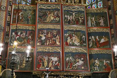 The Altarpiece of St. Mary's Basilica in Krakow was carved in 1477 & 1499