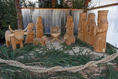 Hand-carved Nativity in Krakow, Poland