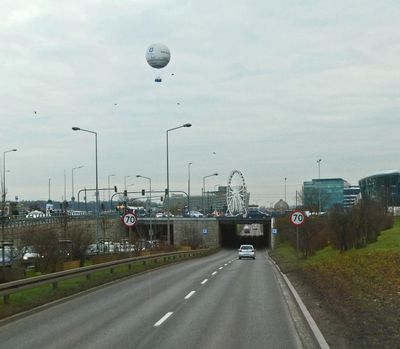 Observation Balloon and Ferris Wheel in Krakow, Poland