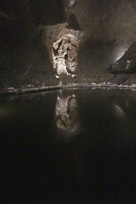 Rock salt statue of Johann Wolfgang von Goethe in the Weimar Chamber of Wieliczka Salt Mine
