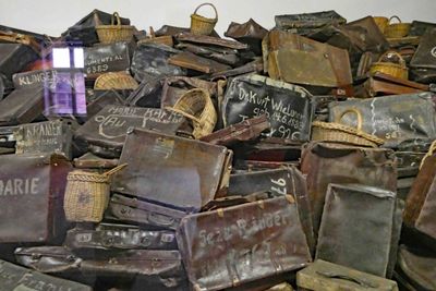 Luggage and baskets from people who were told they were being 'resettled in the east'