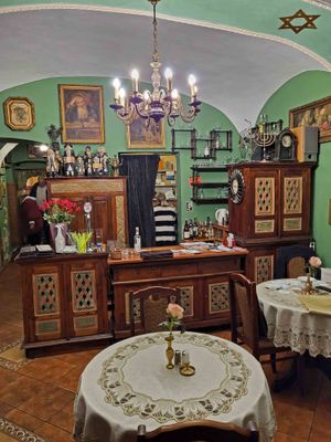 Ariel Restaurant occupies the 18th Century 'Rabbi House' in Krakow