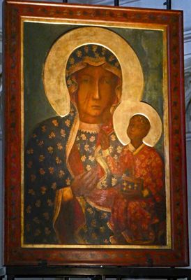 Accurate reproduction of the Black Madonna which is rumored to have been discovered in 326 AD