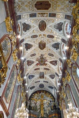 Ceiling of overflow chapel at Jasna Gora Monastery