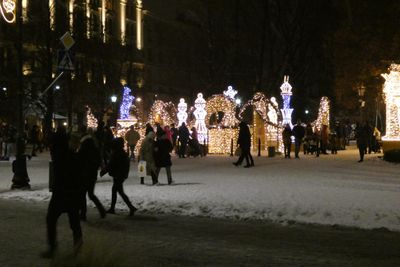 Night time walk in Warsaw, Poland
