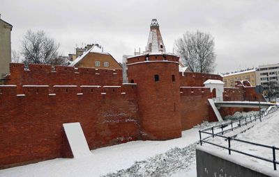 Old city wall and fortifications in Warsaw were probably started around 1280