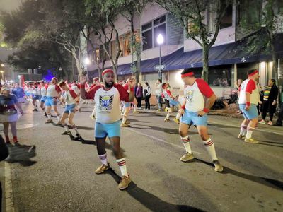 610 Stompers on the Muses Parade Route