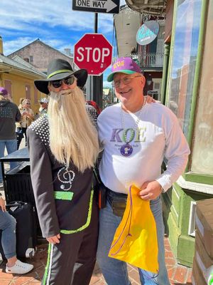 ZZ Top meets the Captain of the Krewe of Elvis on Saturday