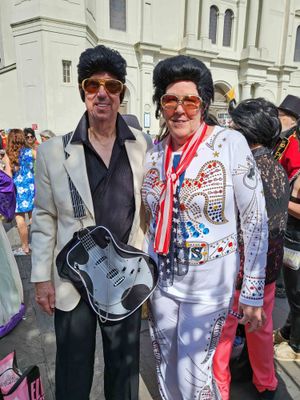Young Elvis and Dellavis on Fat Tuesday