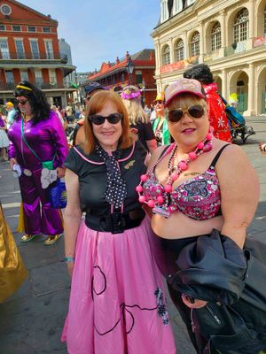 Susan and Linda on Fat Tuesday