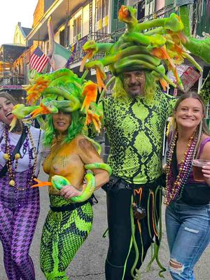 Medusa on Bourbon Street on Fat Tuesday