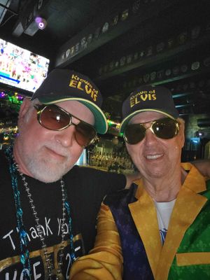 Two Elvis fans at Boondock Saint on Fat Tuesday