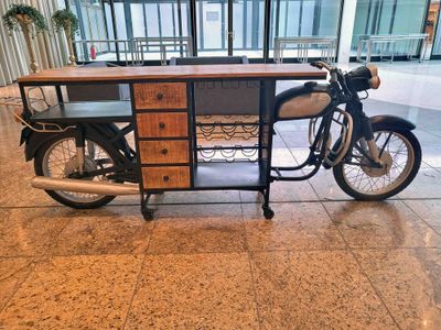 Wine Rack & Storage Table in Hotel Lobby