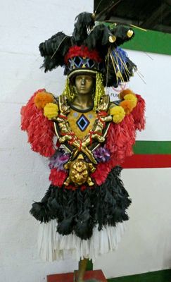 Headpieces are very heavy & worn for several hours on competition day of Carnival