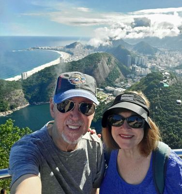 On top of Sugarloaf Mountain in Rio