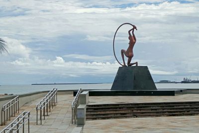 The Statue of Iracema sculpture on Iracema Beach in Fortaleza