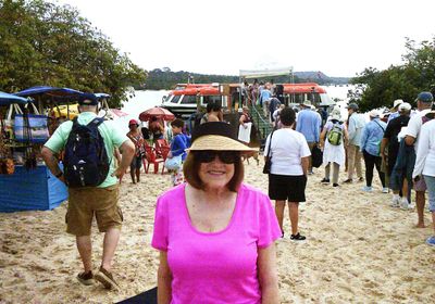 Tender disembarkation is on the beach of Alter do Chao, Brazil