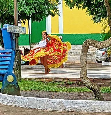 Dancer in the park at Alter do Chao, Brazil