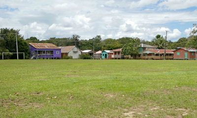 Houses around the village soccer field